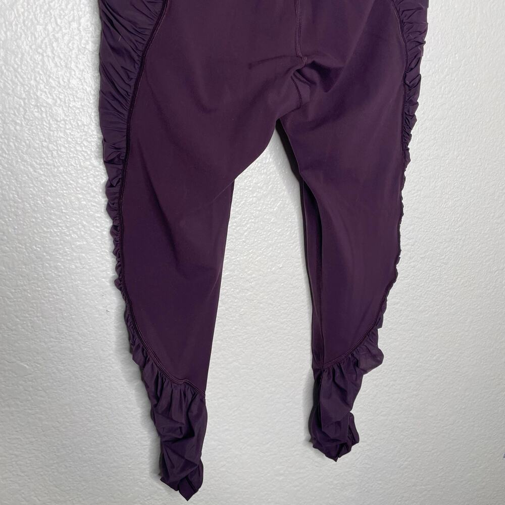 Athleta Womens Leggings Size M Purple Mesh Me Up 7/8 Hi Rise Pull On Athleisure - Picture 13 of 14